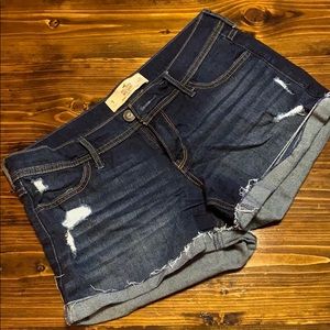 Hollister dark wash denim midi short